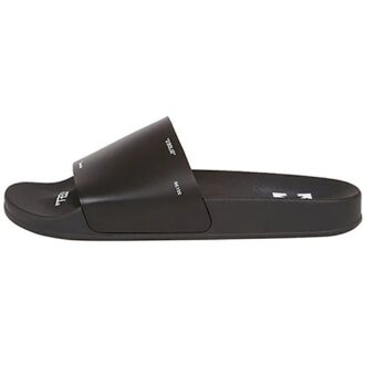 Rubber 1001 Black White Black Slippers