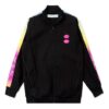 Rubber Retro Zipper Jacket Black