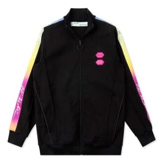 Rubber Retro Zipper Jacket Black