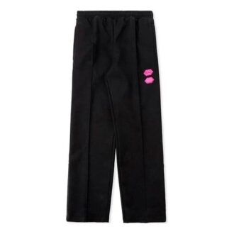 Rubber Street Logo Retro Sports Pants Black