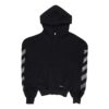 Scribble Diag-print Cotton Hoodie “Black”