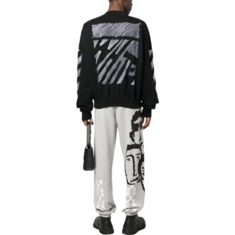 Scribble Diag Print Sweatshirt