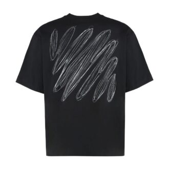 Scribble Diagonal Skate Short Sleeve T-Shirt “Black”