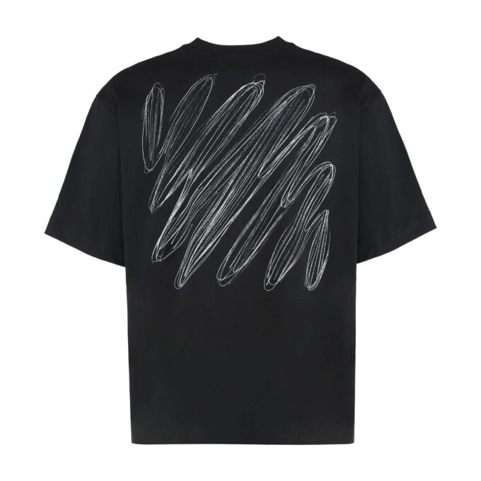 Scribble Diagonal Skate Short Sleeve T-Shirt “Black”