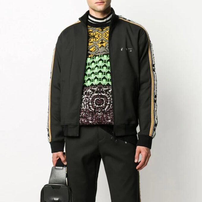 | Short Plain Logo Jackets Men Black