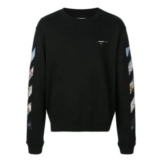 Side Stripe Round Neck Ordinary Version Black