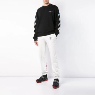Side Stripe Round Neck Ordinary Version Black