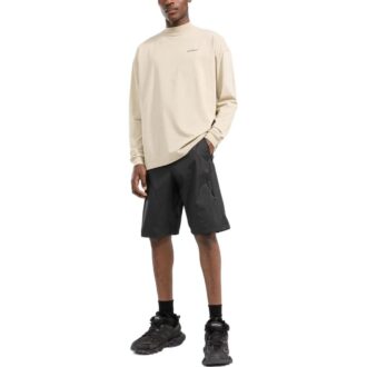 Slide-Buckled Bermuda Shorts “Black”