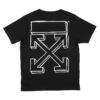 Slim Fit 3D Marker Graphic Print T-Shirt /White