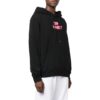 Slogan Print Logo Hoodie “Black”