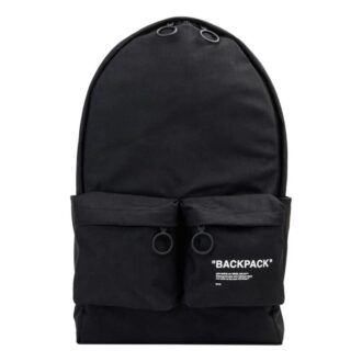 Slogan Printing Fashion Stylish Backpack Black