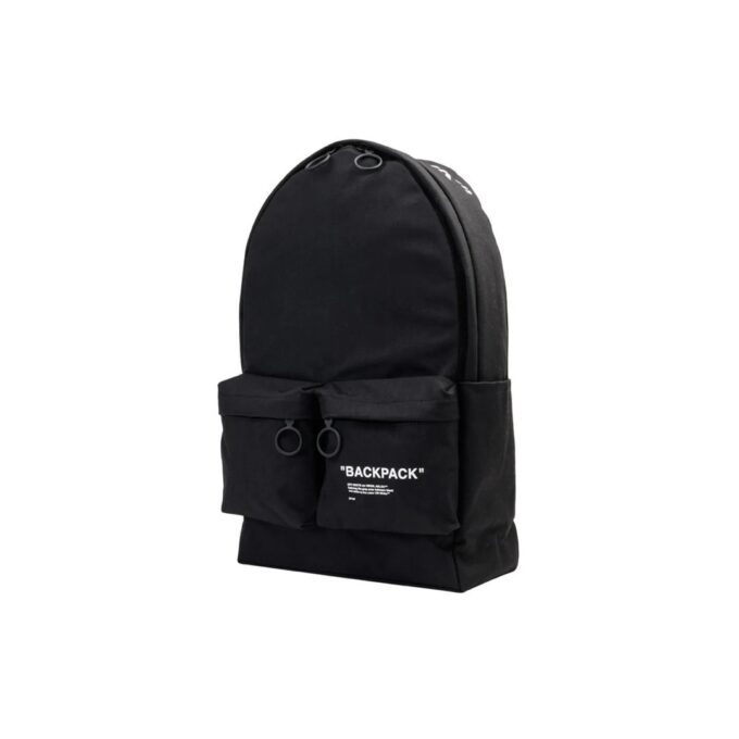 Slogan Printing Fashion Stylish Backpack Black