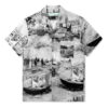 Small Casual Cotton Shirt Gray White