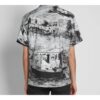 Small Casual Cotton Shirt Gray White