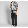 Small Casual Cotton Shirt Gray White