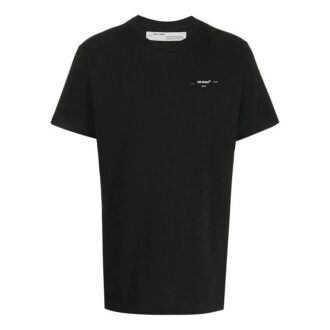 Small Logo Round Neck Short Sleeve Black