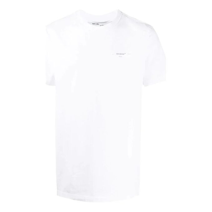 Small Logo Round Neck Short Sleeve White