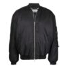 Solid Color Jacket Loose Fit Black