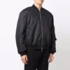 Solid Color Jacket Loose Fit Black