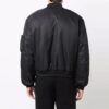 Solid Color Jacket Loose Fit Black