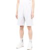 Solid Color Logo Printing Elastic Waistband Sports Shorts Version White