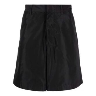 Solid Color Shorts Loose Fit Black