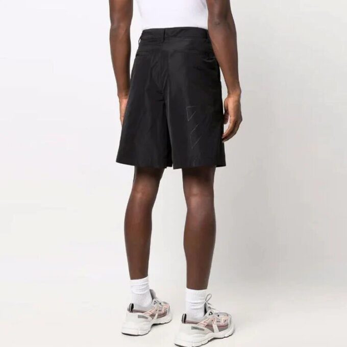 Solid Color Shorts Loose Fit Black
