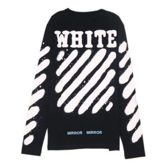 Splash Ink Printing Long Sleeves Black