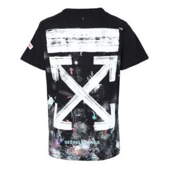 Splash Ink Short Sleeve Loose Unisex Black