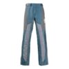 Splicing Straight Casual Long Pants Version Blue