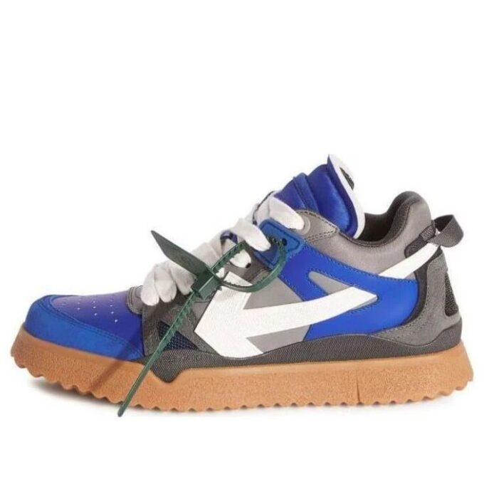 Sponge Mid-Top Sneakers “Blue White Grey Tan”