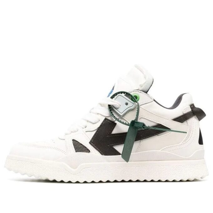 Sponge Mid-Top Sneakers “White Black”
