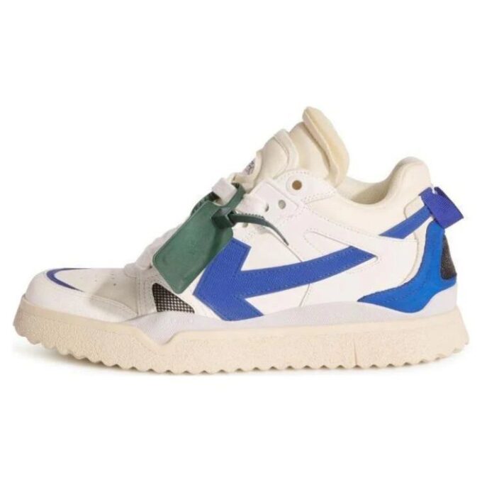 Sponge Mid-Top Sneakers “White Blue”