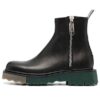 Sponge Sole Leather Zip Boot “Black”