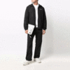 Sports Zipper Hooded Jacket Loose Fit Black