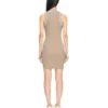 Spray Off Stamp Ribbed Round Dress