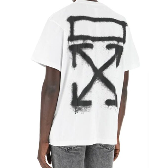Spray Painting Arrows Sketch Short Sleeve Oversize “White Black”