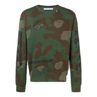 SS19 Camouflage Diag Stencil Crewneck Sweater