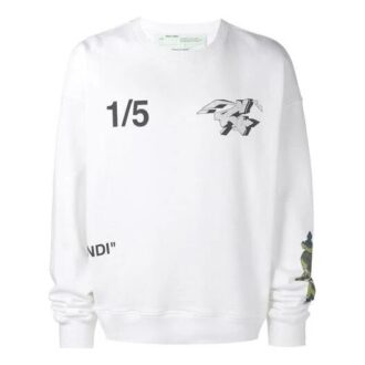 SS19 Cartoon Characters Printing Fleece Men White