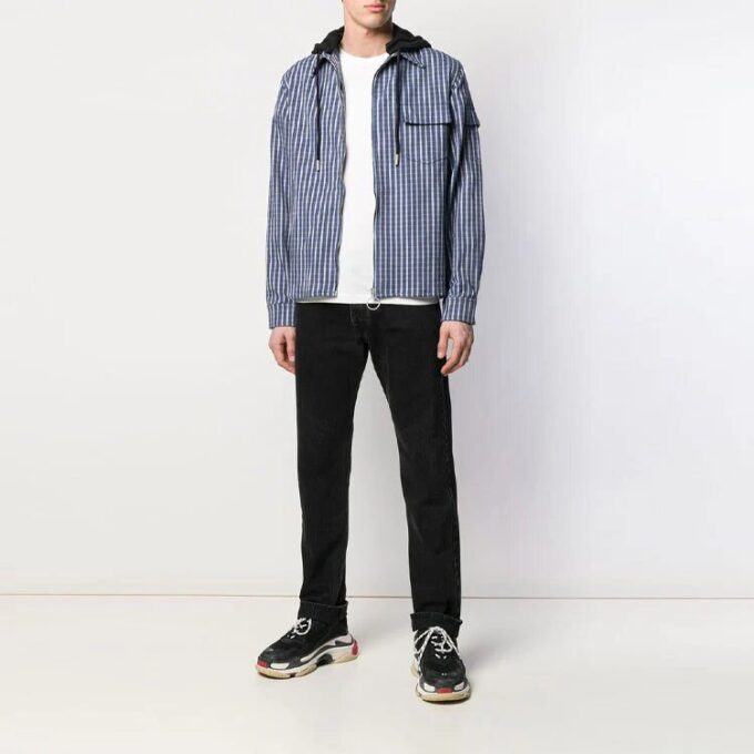 SS19 Diag Zip-up Fleece Men Blue