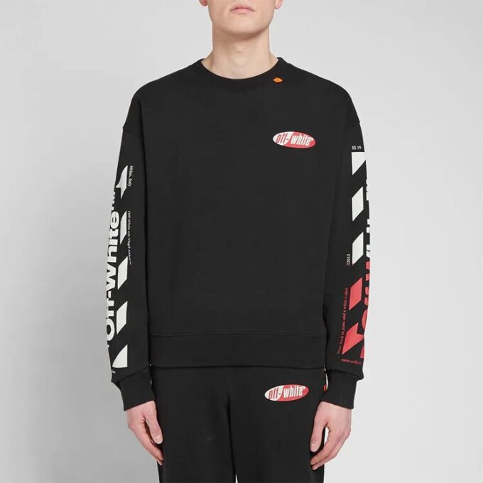 SS19 Diagonals Crew Neck Sweater