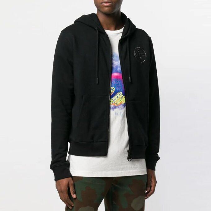 SS19 Embellished Logo Hooded Jacket