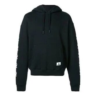SS19 Printing Hooded Fleece Men Black