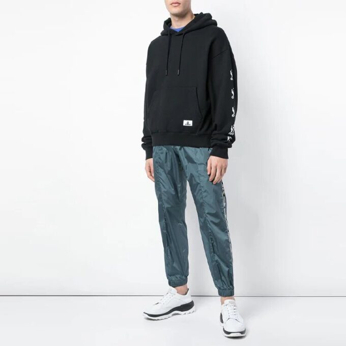 SS19 Printing Hooded Fleece Men Black