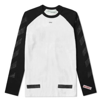 SS19 raglan sleeve Colorblock Arrow Long Sleeves Ordinary Version White