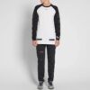 SS19 raglan sleeve Colorblock Arrow Long Sleeves Ordinary Version White