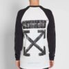 SS19 raglan sleeve Colorblock Arrow Long Sleeves Ordinary Version White