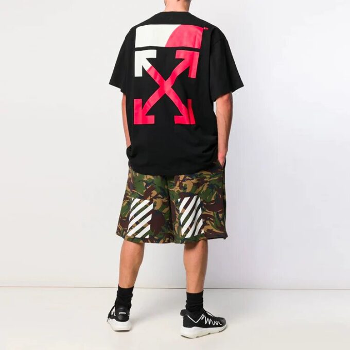SS19 Red Arrow Printing Short-Sleeve Tee Men Black