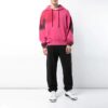 SS19 spray Cotton Hooded Fleece Men Pink