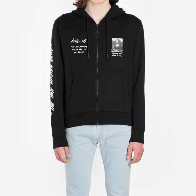 SS19 Zipper Mens Logo Mona Lisa Sweater
